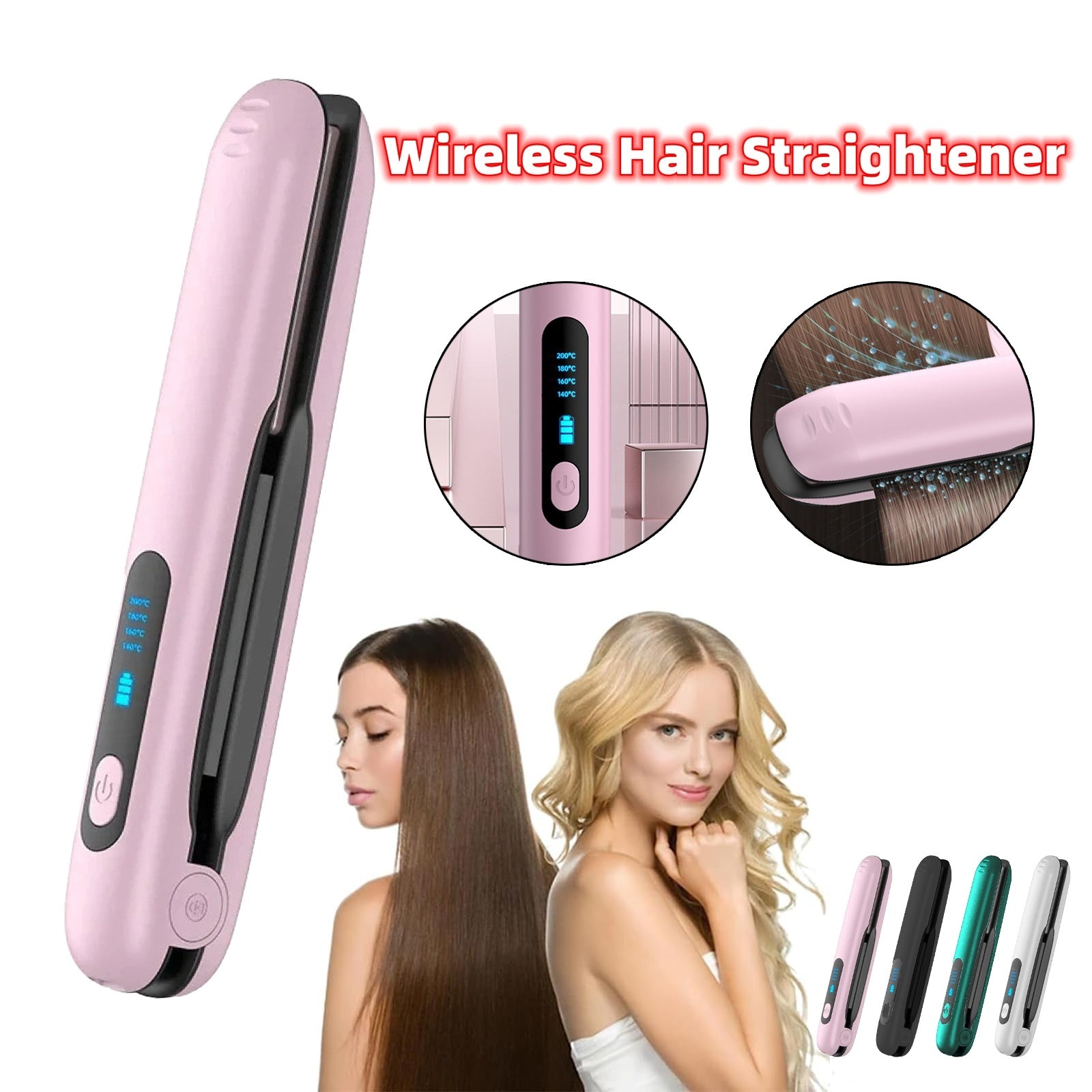Portable Cordless Hair Straightener