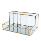 Golden Glass Makeup Organizer