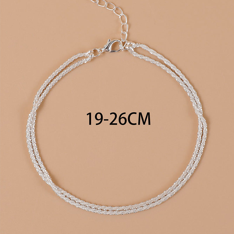 Silver Breeze Anklet
