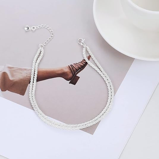 Silver Breeze Anklet