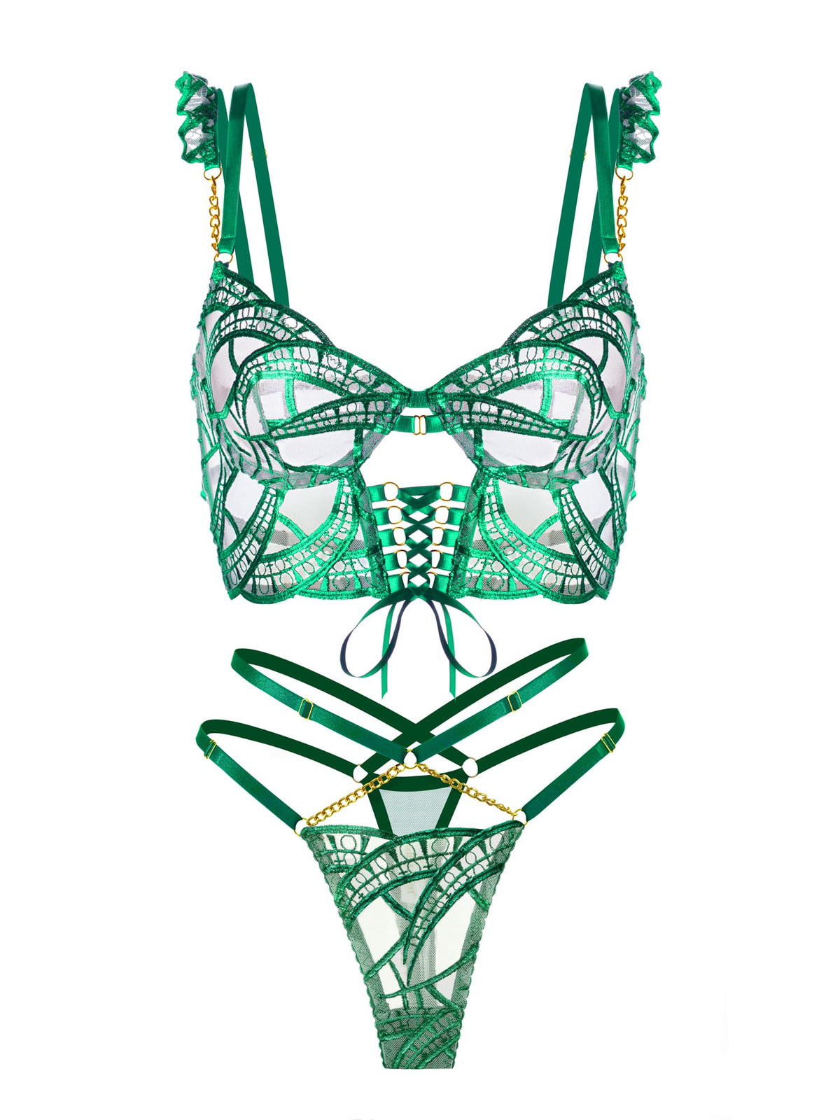 Luxe Green Metallic Foil Adjustable Set