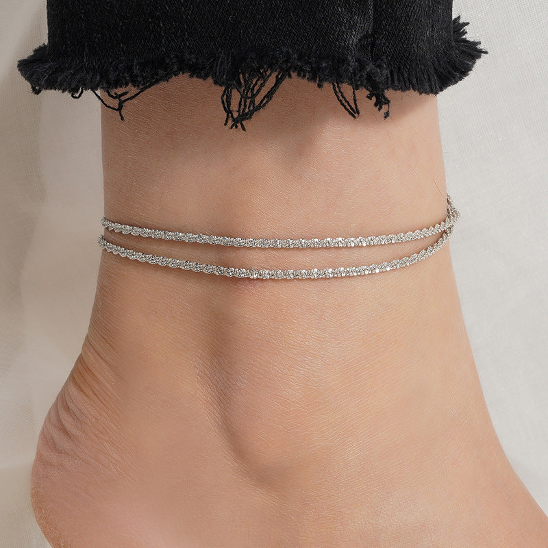 Silver Breeze Anklet